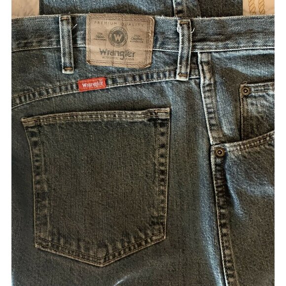 Wrangler Denim Blue Jeans Men's 40x32 Wide Leg Work Play - Picture 5 of 5